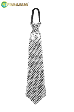 CRAVATTA PAILLETTES ARGENTO